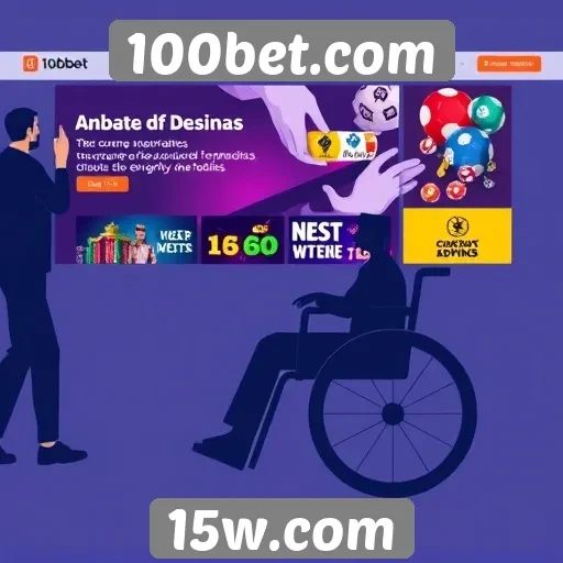 Acessibilidade e design do site 100bet.com